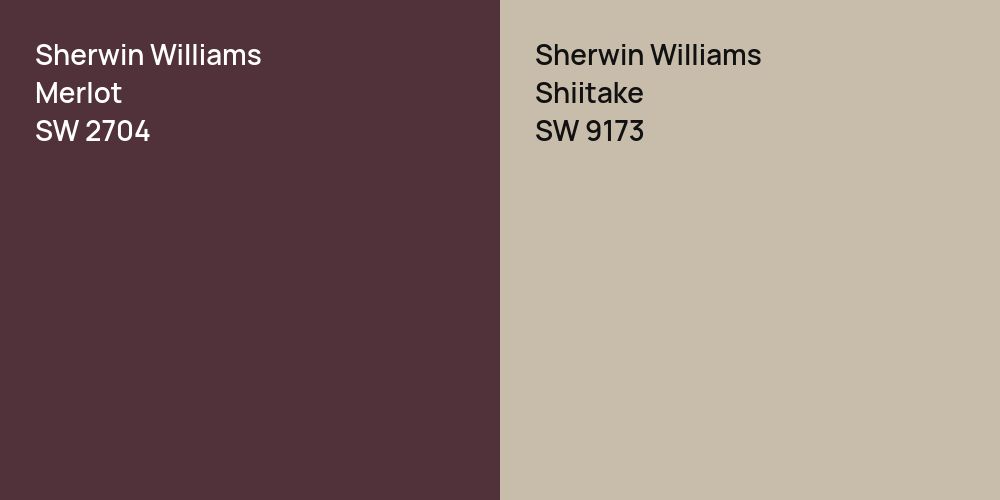 Sherwin Williams Merlot vs. Sherwin Williams Shiitake