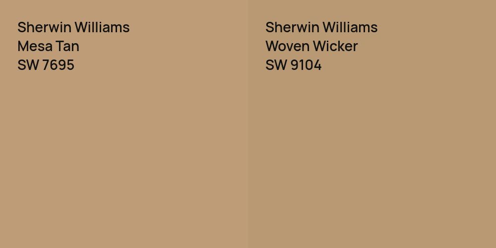 Sherwin Williams Mesa Tan vs. Sherwin Williams Woven Wicker