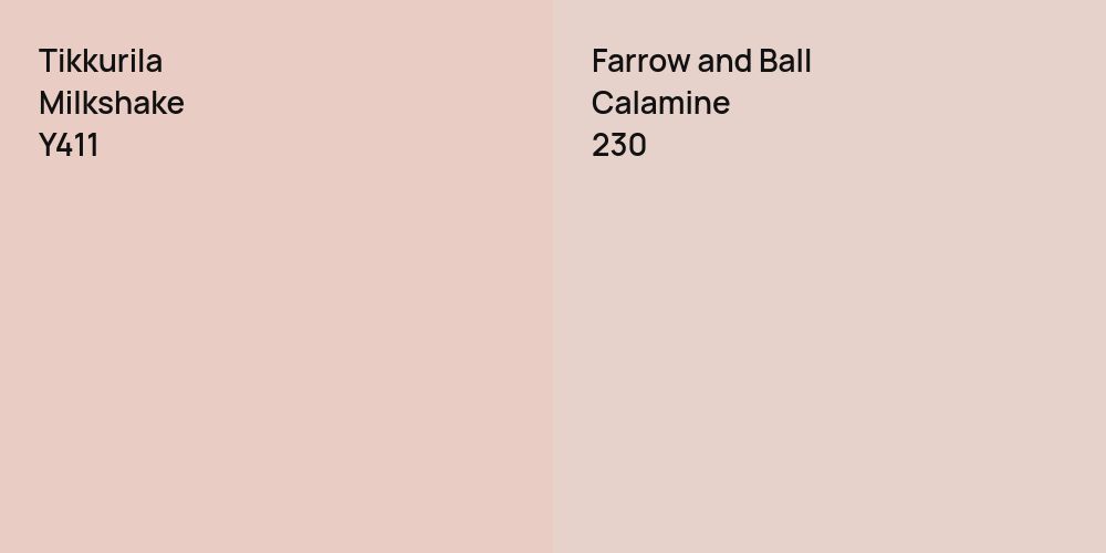 Tikkurila Milkshake vs. Farrow and Ball Calamine