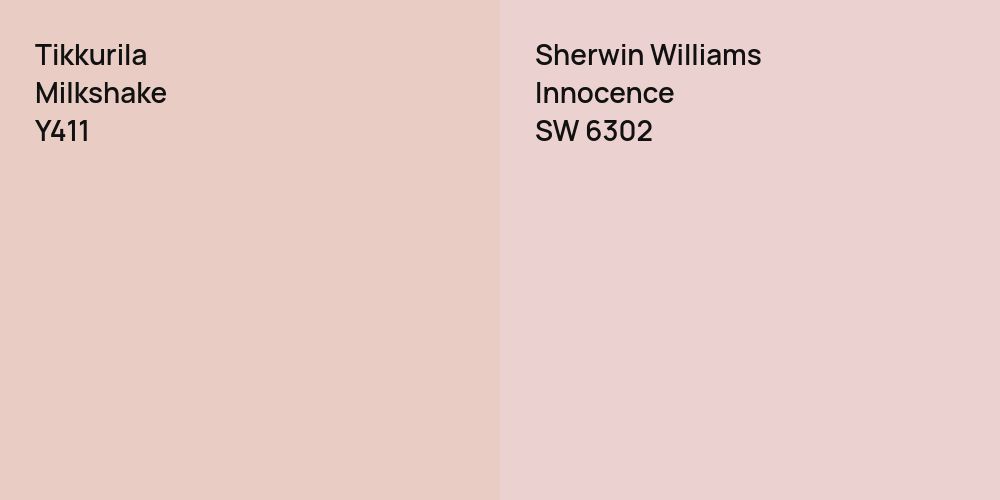 Tikkurila Milkshake vs. Sherwin Williams Innocence