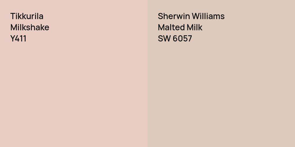 Tikkurila Milkshake vs. Sherwin Williams Malted Milk