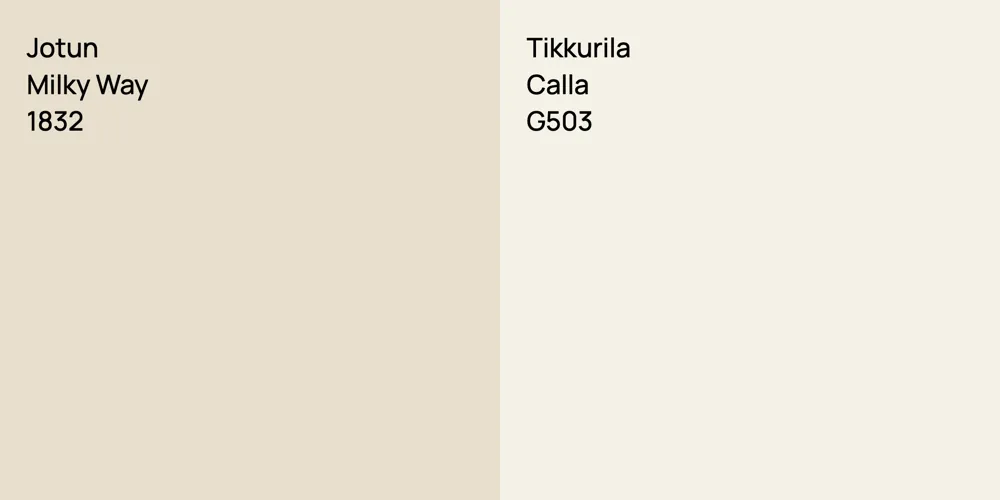 Jotun Milky Way vs. Tikkurila Calla