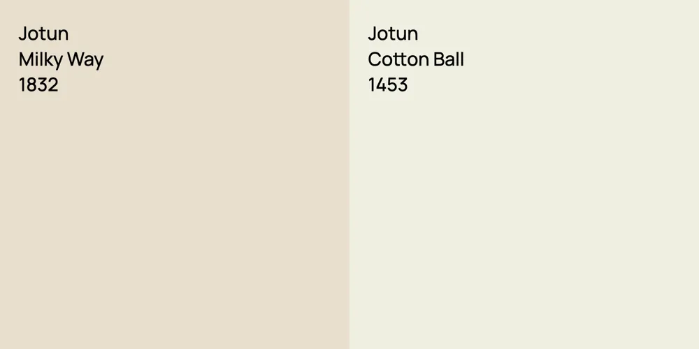 Jotun Milky Way vs. Jotun Cotton Ball