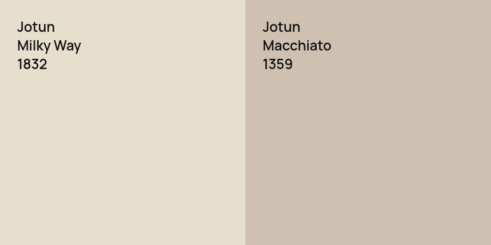 Jotun Milky Way vs. Jotun Macchiato