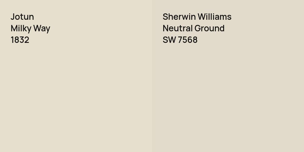 Jotun Milky Way vs. Sherwin Williams Neutral Ground