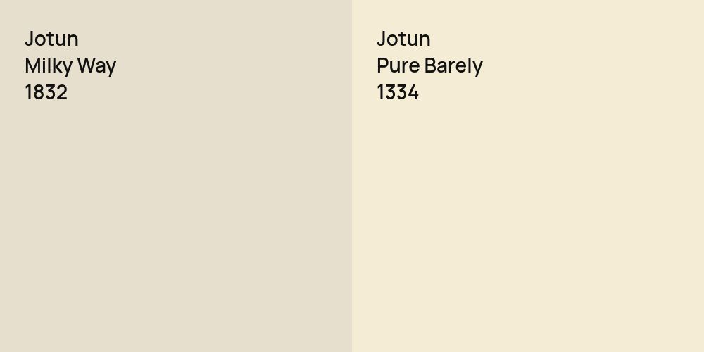 Jotun Milky Way vs. Jotun Pure Barely