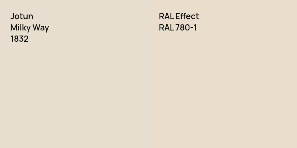 Jotun Milky Way vs. RAL Effect RAL 780-1