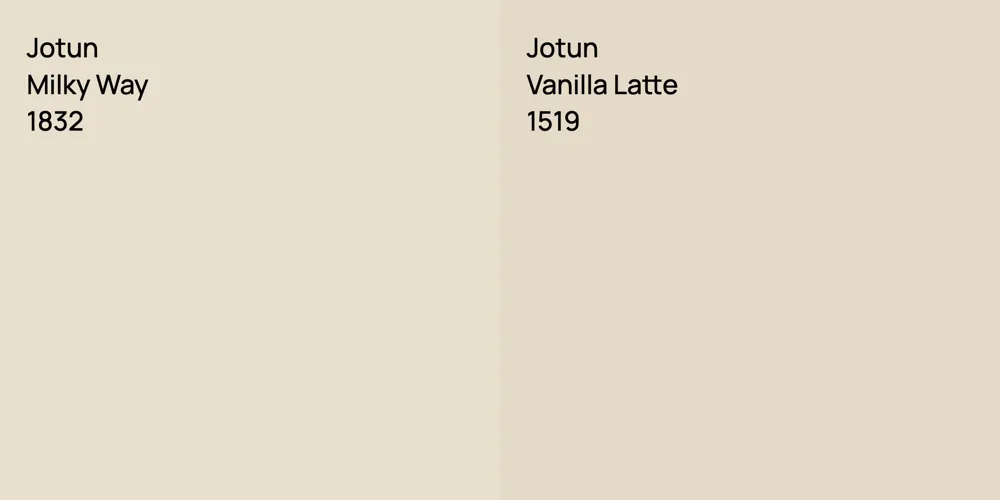 Jotun Milky Way vs. Jotun Vanilla Latte