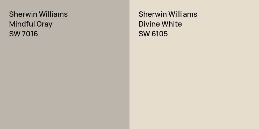 Sherwin Williams Mindful Gray vs. Sherwin Williams Divine White