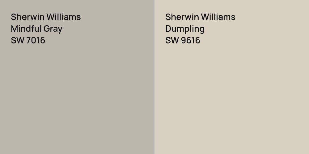 Sherwin Williams Mindful Gray vs. Sherwin Williams Dumpling