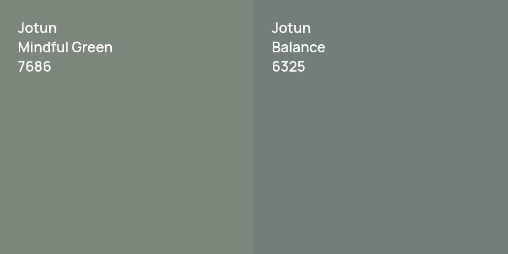 Jotun Mindful Green vs. Jotun Balance