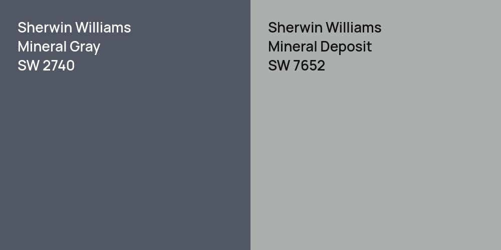 Sherwin Williams Mineral Gray vs. Sherwin Williams Mineral Deposit