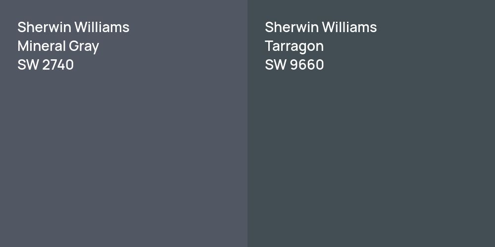 Sherwin Williams Mineral Gray vs. Sherwin Williams Tarragon