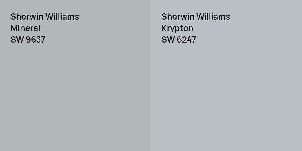 Sherwin Williams Mineral vs. Sherwin Williams Krypton