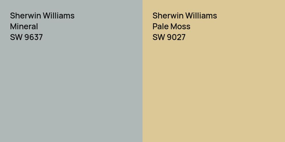 Sherwin Williams Mineral vs. Sherwin Williams Pale Moss