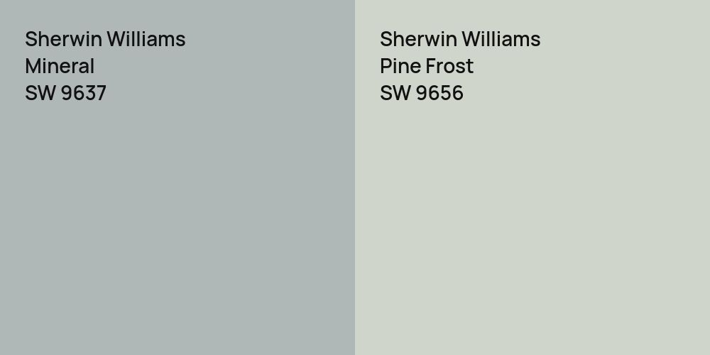 Sherwin Williams Mineral vs. Sherwin Williams Pine Frost