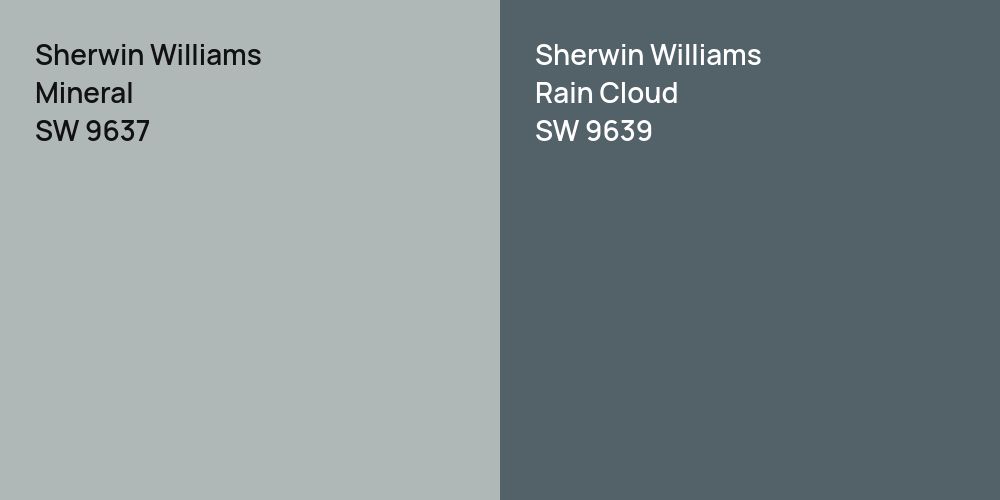 Sherwin Williams Mineral vs. Sherwin Williams Rain Cloud