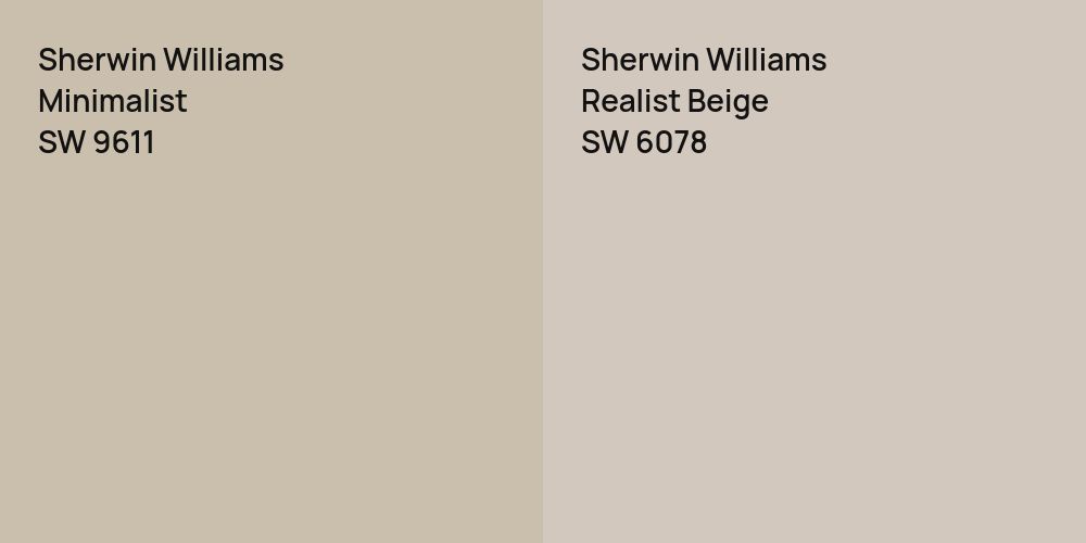 Sherwin Williams Minimalist vs. Sherwin Williams Realist Beige