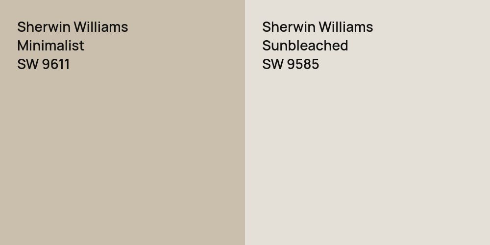 Sherwin Williams Minimalist vs. Sherwin Williams Sunbleached