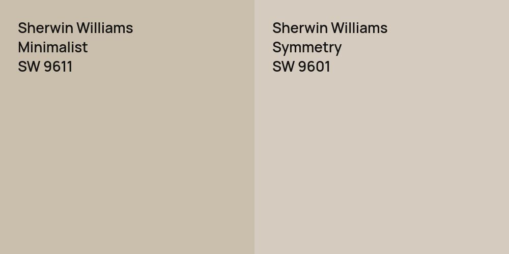 Sherwin Williams Minimalist vs. Sherwin Williams Symmetry