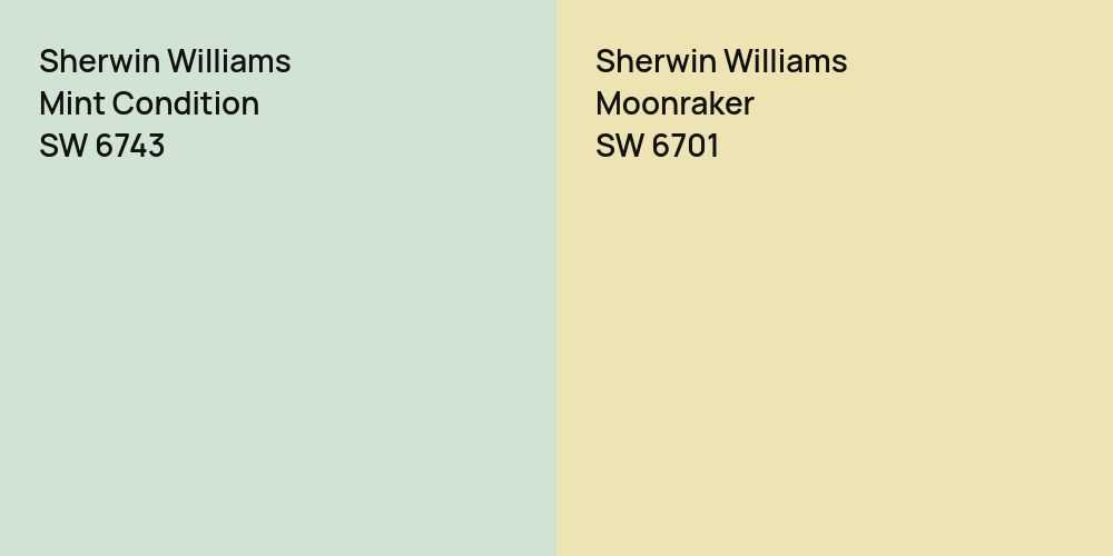 Sherwin Williams Mint Condition vs. Sherwin Williams Moonraker