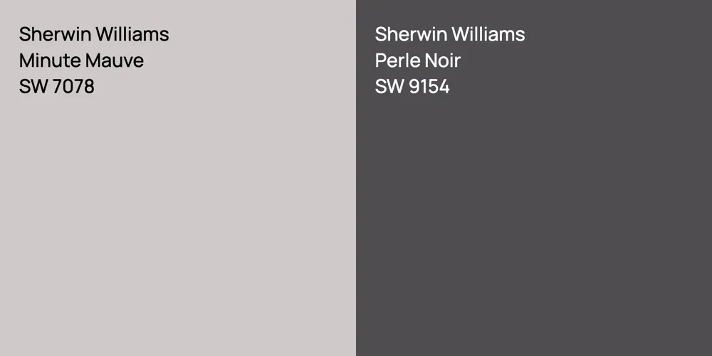 Sherwin Williams Minute Mauve vs. Sherwin Williams Perle Noir