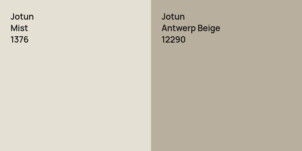 Jotun Mist vs. Jotun Antwerp Beige