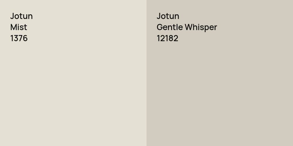 Jotun Mist vs. Jotun Gentle Whisper