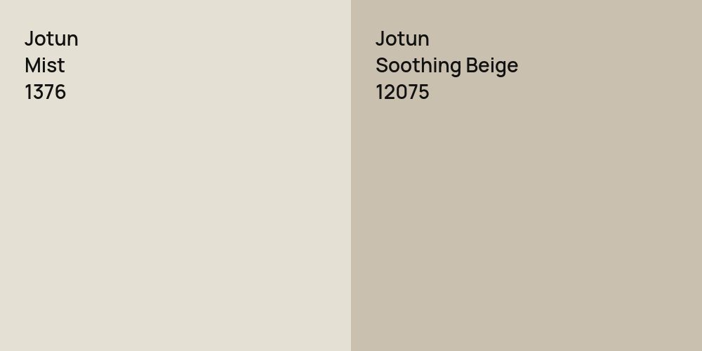 Jotun Mist vs. Jotun Soothing Beige