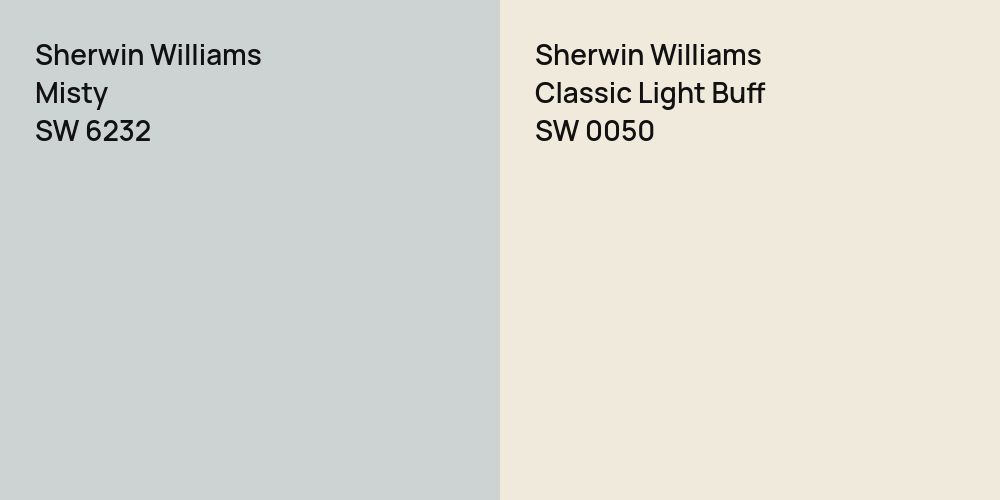 Sherwin Williams Misty vs. Sherwin Williams Classic Light Buff