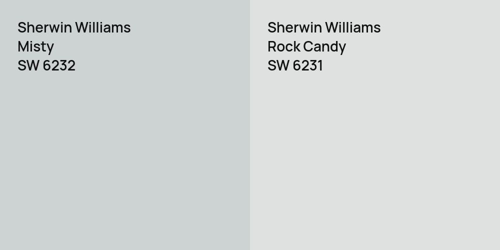 Sherwin Williams Misty vs. Sherwin Williams Rock Candy