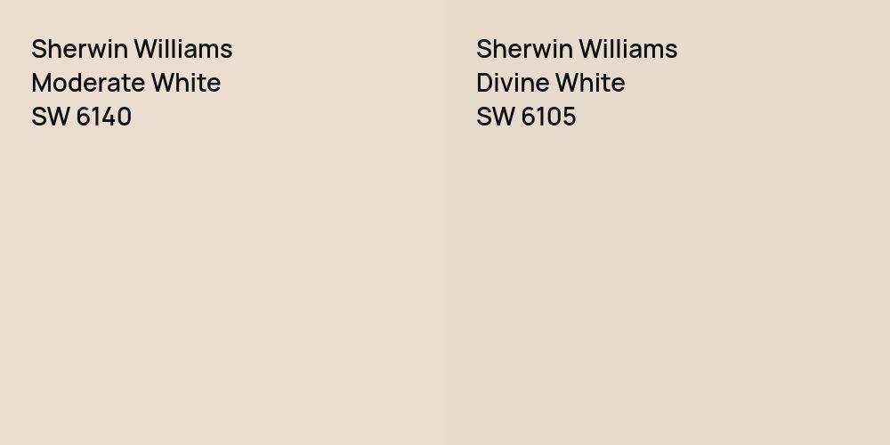 Sherwin Williams Moderate White vs. Sherwin Williams Divine White