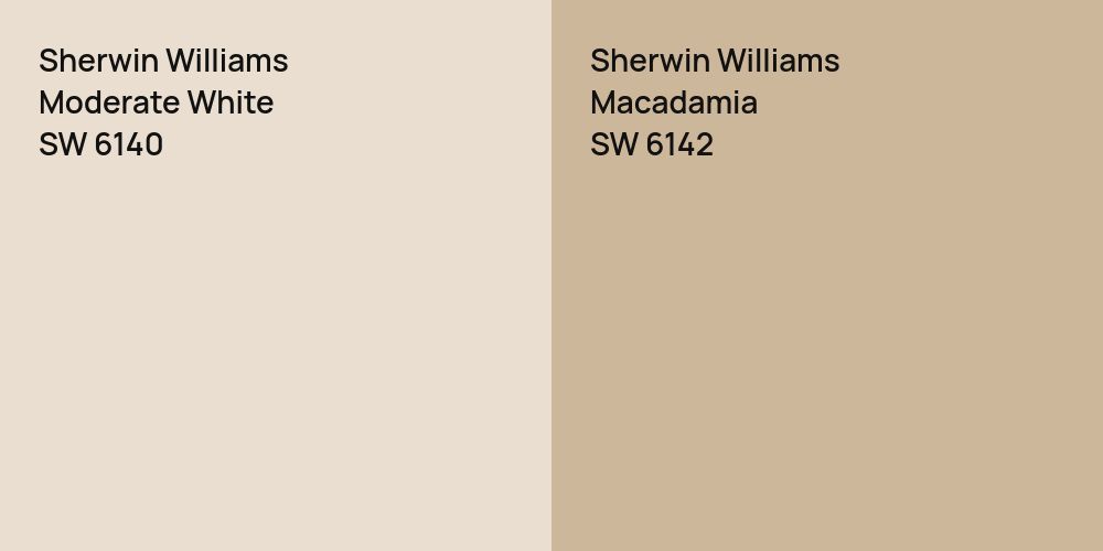 Sherwin Williams Moderate White vs. Sherwin Williams Macadamia