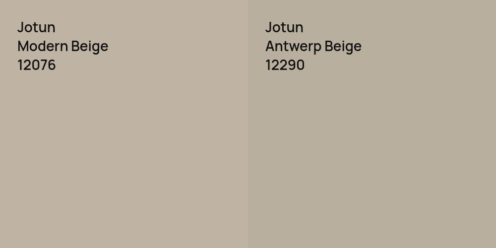 Jotun Modern Beige vs. Jotun Antwerp Beige