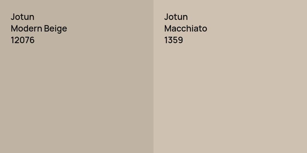 Jotun Modern Beige vs. Jotun Macchiato