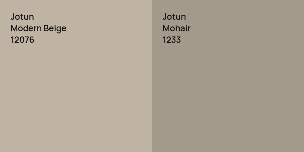 Jotun Modern Beige vs. Jotun Mohair