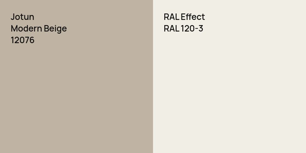 Jotun Modern Beige vs. RAL Effect RAL 120-3