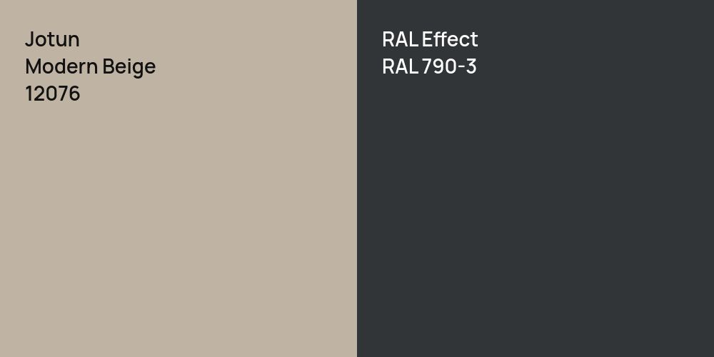 Jotun Modern Beige vs. RAL Effect RAL 790-3