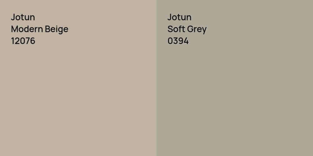 Jotun Modern Beige vs. Jotun Soft Grey