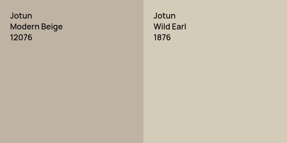 Jotun Modern Beige vs. Jotun Wild Earl