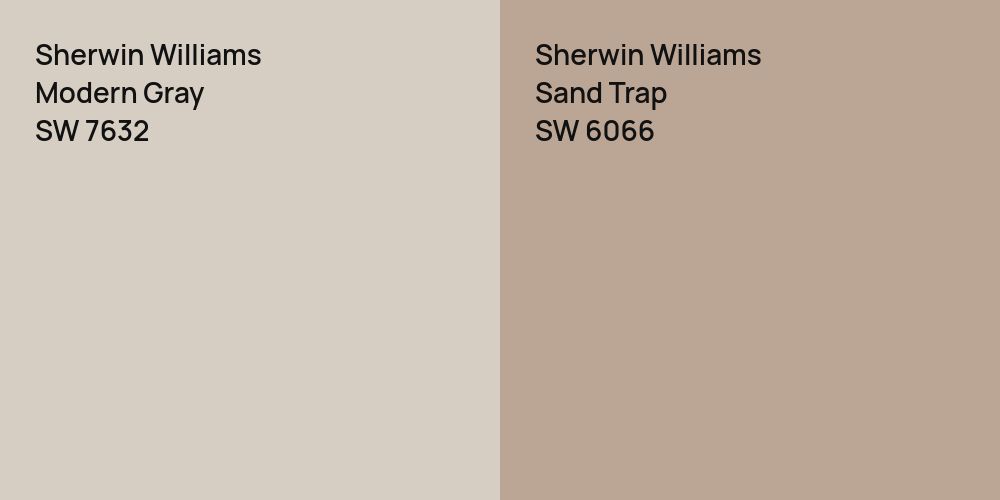 Sherwin Williams Modern Gray vs. Sherwin Williams Sand Trap