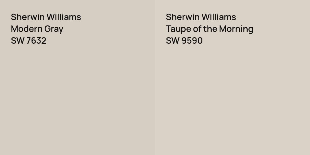 Sherwin Williams Modern Gray vs. Sherwin Williams Taupe of the Morning