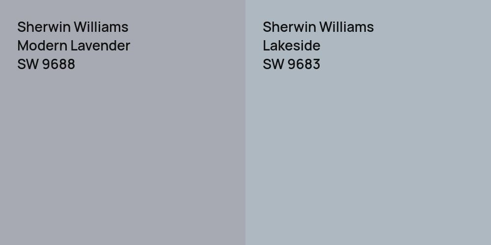 Sherwin Williams Modern Lavender vs. Sherwin Williams Lakeside