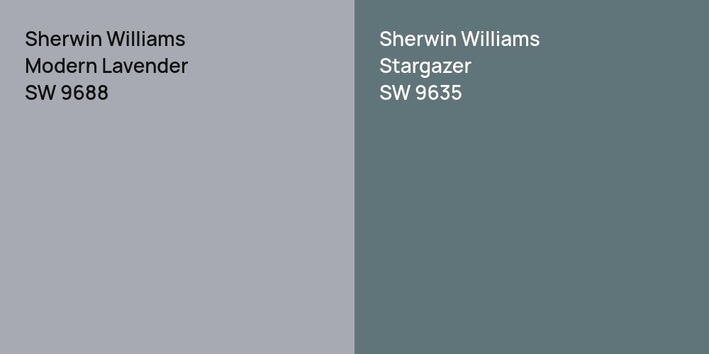 Sherwin Williams Modern Lavender vs. Sherwin Williams Stargazer