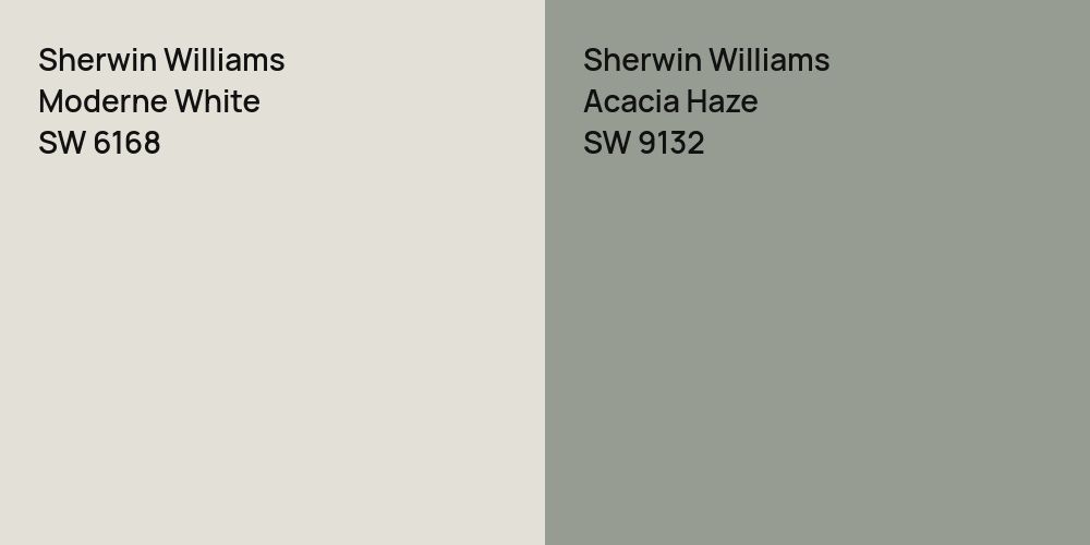 Sherwin Williams Moderne White vs. Sherwin Williams Acacia Haze