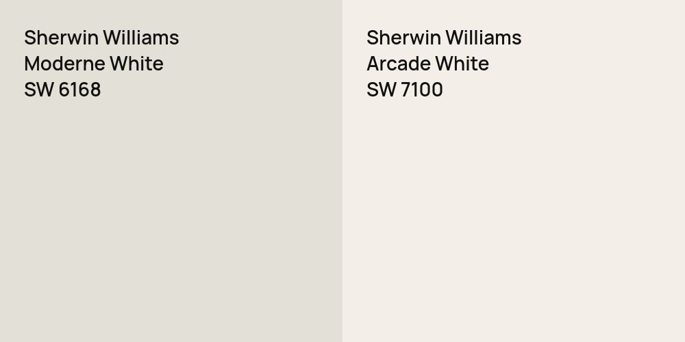 Sherwin Williams Moderne White vs. Sherwin Williams Arcade White