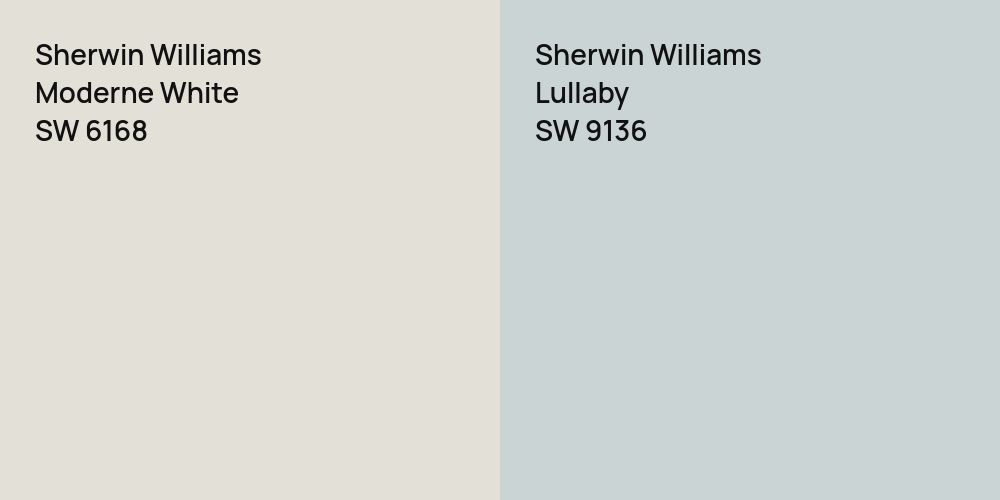 Sherwin Williams Moderne White vs. Sherwin Williams Lullaby