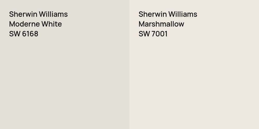 Sherwin Williams Moderne White vs. Sherwin Williams Marshmallow