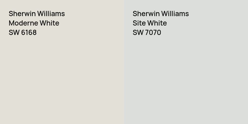 Sherwin Williams Moderne White vs. Sherwin Williams Site White