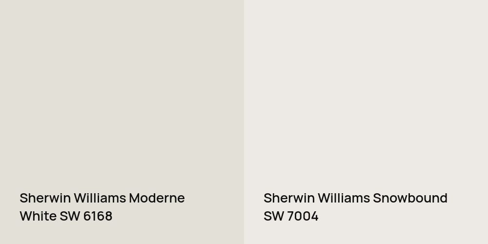 Sherwin Williams Moderne White vs. Sherwin Williams Snowbound